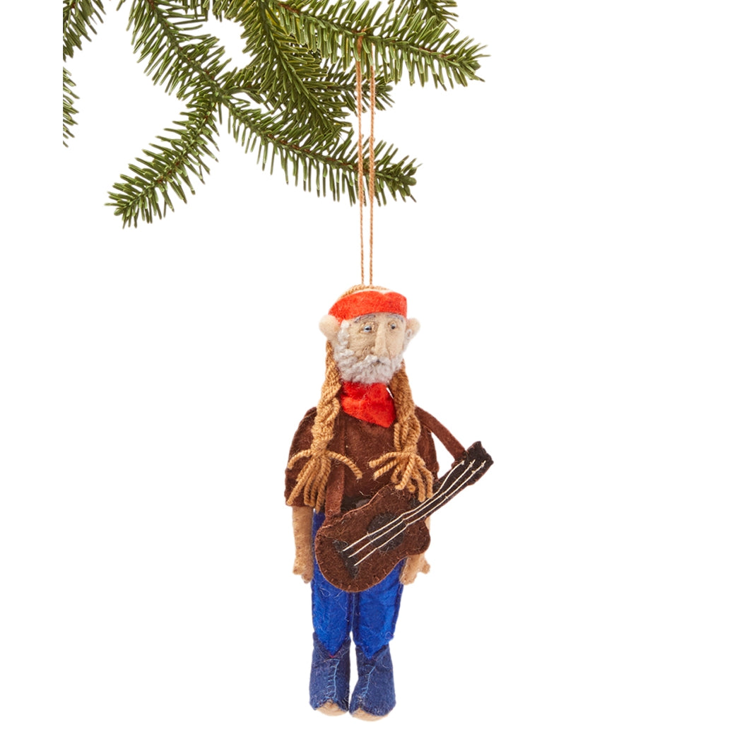 Willie Nelson Felt Ornament