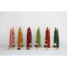 Plastic Bottle Brush Trees (11.75" Tall)