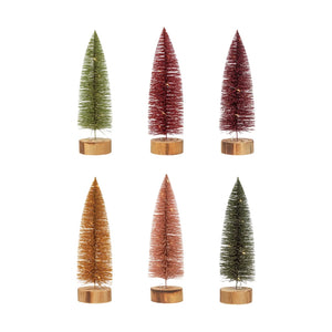 Plastic Bottle Brush Trees (11.75" Tall)